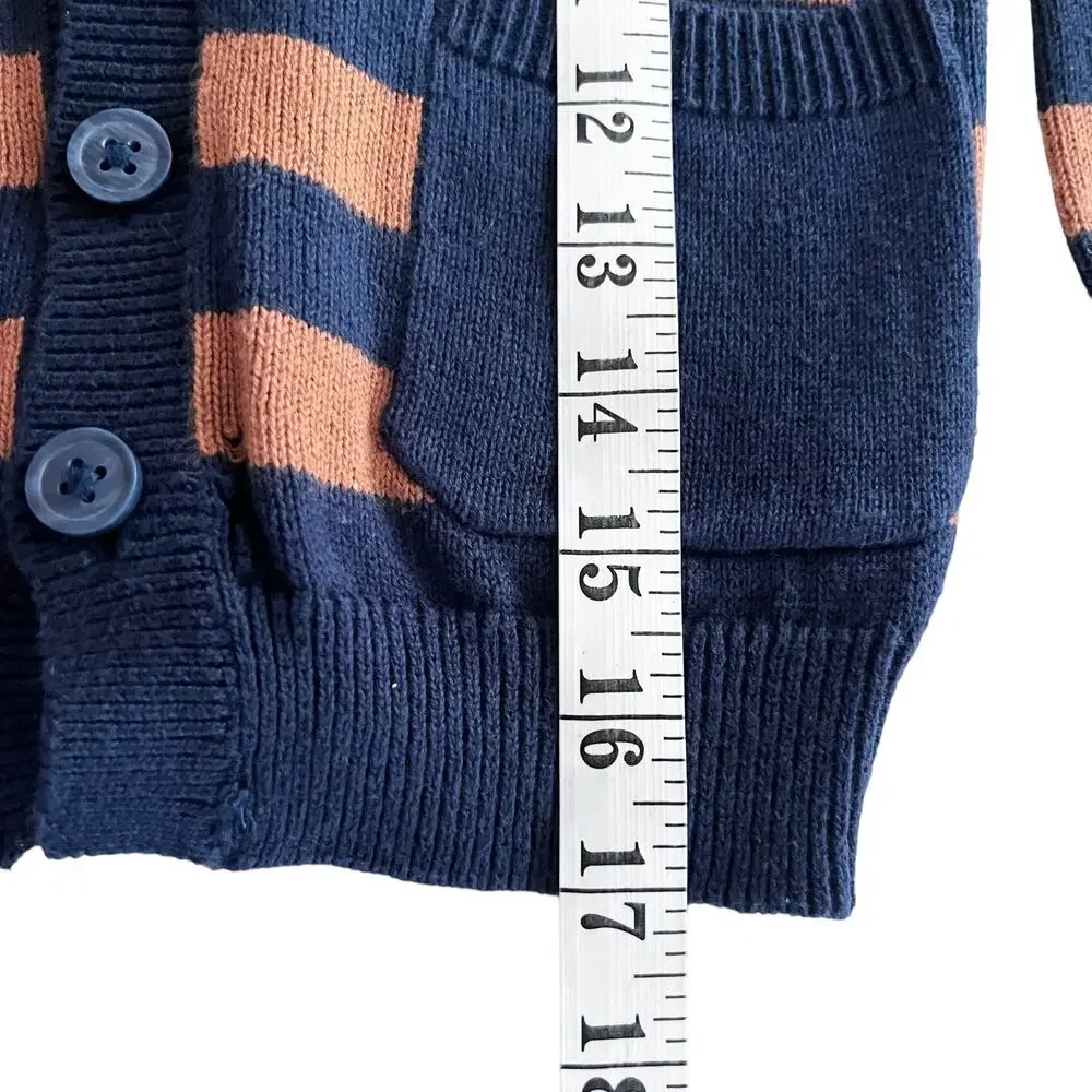 H&M boys cardigan sweater patch pockets size 2-4